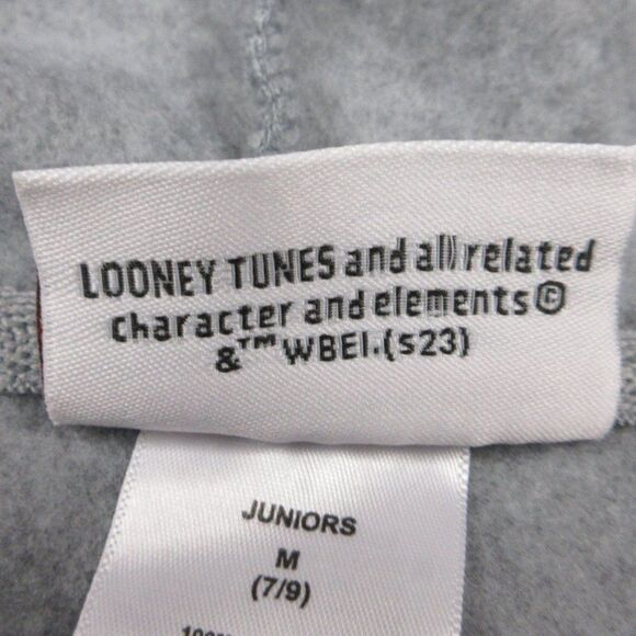 LOONEY TOONS Warner Bros Cropped Hoodie Sweatshirt Juniors Sz M Bugs Tweety NWT - Picture 9 of 12